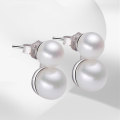 Double perles naturelles Boucles d&#39;oreilles