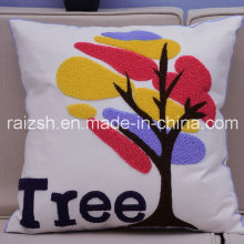 High-End Three-Dimensional High-Quality Cotton Embroidered Pillow Customized Embroidered Pillow Cover for Wholesale