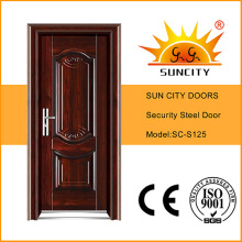 Flush Iron Entrance Door, Indian Main Door Designs (SC-S125)