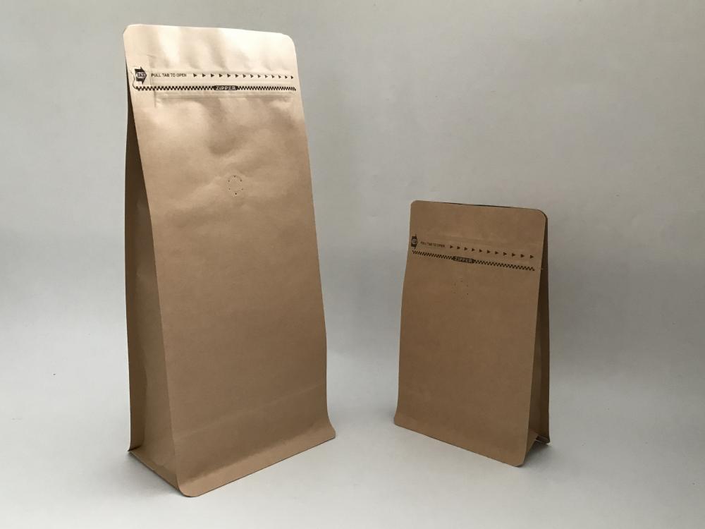 Kraft Paper Flat Bottom Pouch With Pocket Zipper Kraft Paper Flat Bottom Pouch With Pocket Zipper