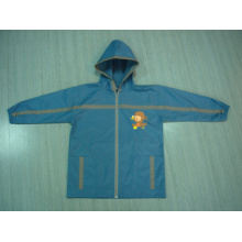 Yj-1143 Boys Toddlers Blue PVC Windbreaker Rain Jacket Coat Raincoats for Kids