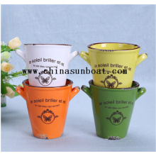 Enamel Mini Office Decoration Plant Vase