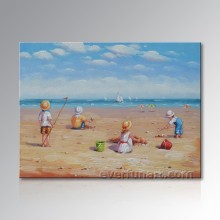 Домашнее украшение Холст Art Beach Дети масляной живописи (EIF-246)