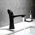 Europäische Standard-Badezimmer-Waschbecken langlebiger Messing-Black-Mixer