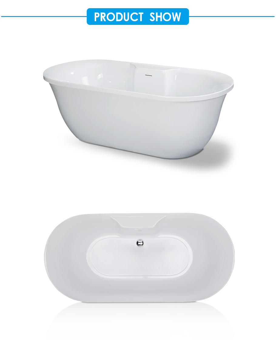 Romance Square Center Drain Bathtub with Deck for Faucet