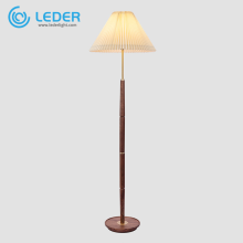 LEDER Decorative Tall Wooden Floor Lamp