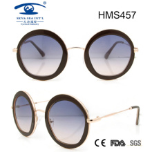 Óculos de óculos de acetato de forma redonda (HMS457)