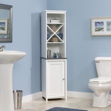 Armoires de rangement de salle de bain d&#39;angle blanches hautes Cupboard Home