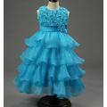 2017 New Lovely New Tulle Ruffled Handmade Flowers Flower Girls′ Dresses Girl′s Pageant Dresses