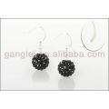 brincos de dangle Shamballa cristal