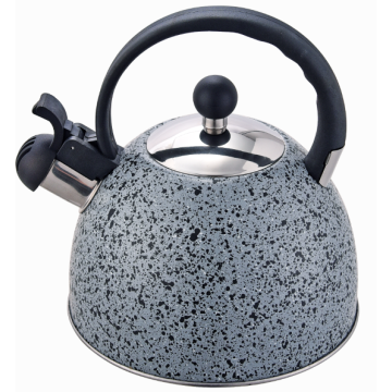 Whistling Tea Kettle Grey marble Stainless steel