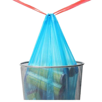 Bolsa de plástico con cordón para basura