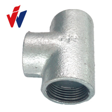 BS standard malleable iron galvanized fittings with plain