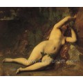 Belle femme Peinture sur le corps nu sur toile Ebf-027