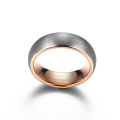 Silver and rose gold women's tungsten carbide rings