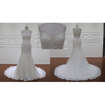 Robe de mariée ivoire/blanc longue sirène/trompette