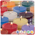 Scented red tealight candles in plastic cup