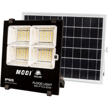 Lumières d&#39;inondation de détecteur de mouvement actionnées solaires de 60W