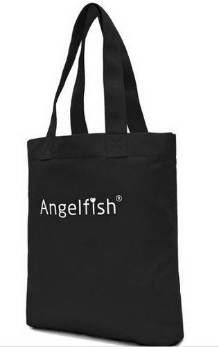 Promotional Logo Black Colour Canvas Tote Bags