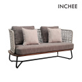 Natural wood-colored seat board Outdoor Sofas