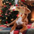 Juguetes para perros chirridos de Navidad, peluches, juguetes de rompecabezas de perros interactivos, juguetes de masticación para perros de lujoso interactivo