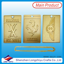 USA Fashion Bulk Dog Tags Gold Embossed Dog Tags (lzy00139)