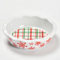 Amazon Christmas flower stoneware ceramic pie baking dish