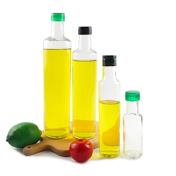 Runde Form klare Olivenölglasflasche 500 ml