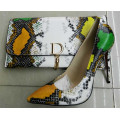 New Collection Snake Pattern High Heel Shoes and Bags (G-7)