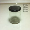 240ml Round Shape Glass Jar with Metal Cap