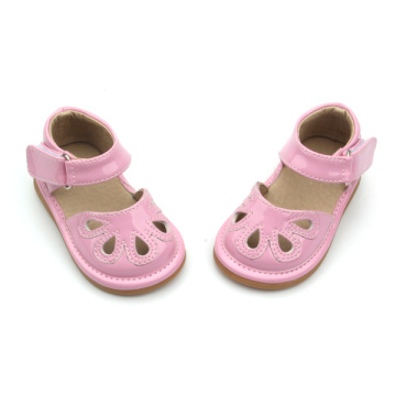 Mix Colors Pink Kinder PU-Leder Quietschende Schuhe