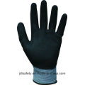 Work Glove of Blue Nitrile 3/4 Coating and Black Sand Coatin on Palm (N1572)