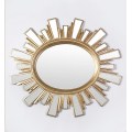 European Style Resin Mirror Frame in Antique Gold Finish for Home Decoration