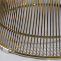 Warren Platner de vidro temperado mesa de café de aço inoxidável