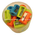 50PCS plástico Sharpener lápis em PVC Jar