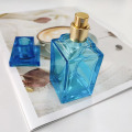 50ml refillable colorful square perfume sprayer glass bottle