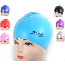 Waterproof Customized Logo Print Soft Adult Silicone Swimming Caps