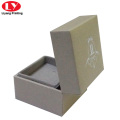 Mini caja de anillo de compromiso de gris cristalino personalizado