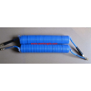 Pneumatic PU Spiral Hose with Swivel Coupler & Protect Sleeve