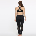 New Arrival Tight Wholesale Women Sportwear Gym Yoga Pants with Black Mesh