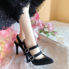 Girl Shoes Khaki/White/Blue/Pink/Black High Heel for SD BJD