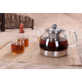 Glass Body Stainless Bottom Tea Kettle Coffee Pot