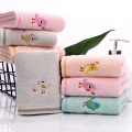 Cartoon embroidery Baby wash face towel handkerchief