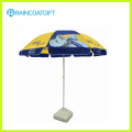 Parasol de playa promocional a prueba de viento de poliéster