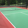 Piso de quadra de pickleball modular de plástico ao ar livre