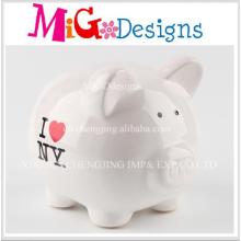 Novo Design Hot Sale Lovely Pig Shape Ceramic Coin Bank