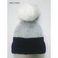 Slouchy Knit Warm Cuffed Cap Striped Winter Beanie