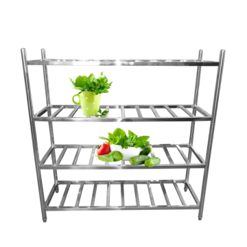 Stainless steel storage shelf for entrance