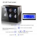 Six Rotations Watch Winder Box With LED Light