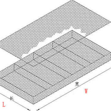 6*2*0.3m Galvanized Woven/PVC Coated Gabion Reno Mattress